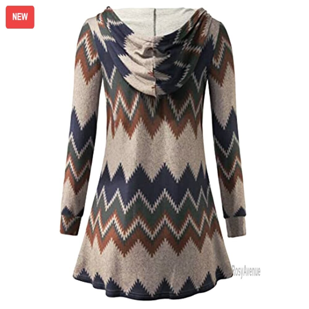 Long Zip Up Hoodie Jacket Lightweight Tunic Sweatshirt Cardigan - Picture 3 of 6